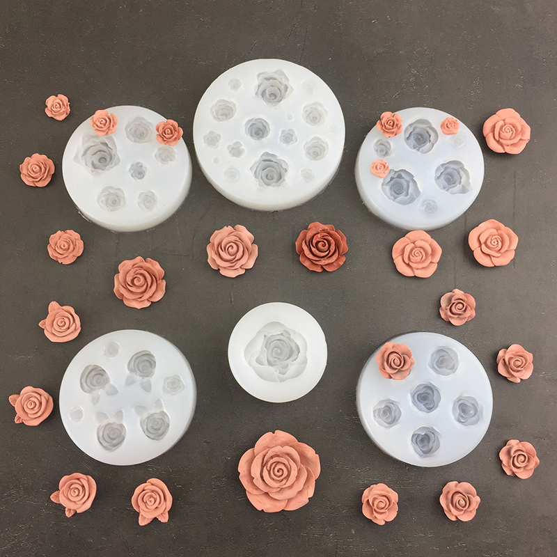 Soap Making Utensils - แม่พิมพ์ซิลิโคนรูปใบไม้รูปดอกกุหลาบ3มิติแม่พิมพ์ช็อคโกแลตแม่พิมพ์สบู่แม่พิมพ์เค้กอุปกรณ์ตกแต่งเบเกอรี่