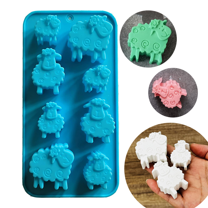 Soap Making Art - แกะซิลิโคนแม่พิมพ์สําหรับทําสบู่การ์ตูนสัตว์ช็อกโกแลต Ice Cube Candy เค้กตกแต่ง Crayon