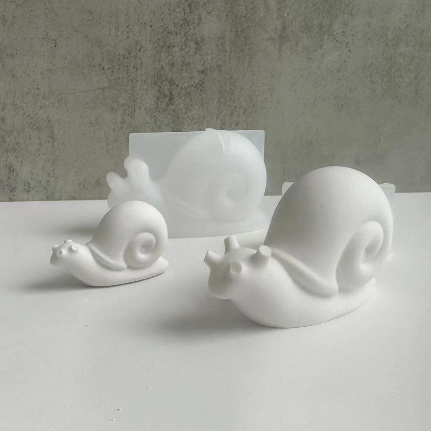 Soap Making In Home - แม่พิมพ์ซิลิโคนรูปสัตว์หอยทาก สำหรับทำเทียนหอม สบู่ ปูนปลาสเตอร์ เรซิ่น ของตกแต่งบ้าน