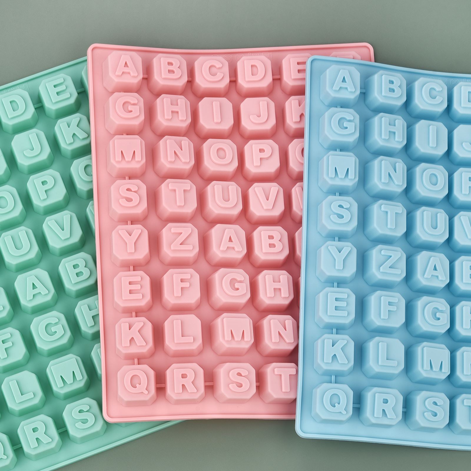 Soap Making Name - 48 ตัวอักษร Enghish ตัวอักษรตัวอักษรซิลิโคนแม่พิมพ์สบู่แม่พิมพ์เค้ก Cupcake Bakeware