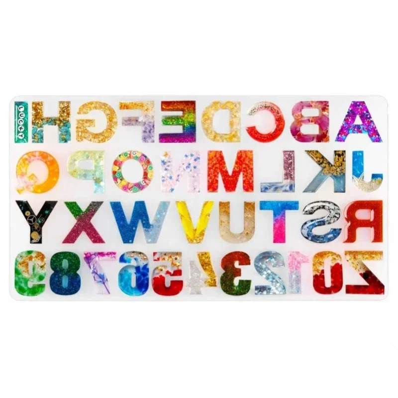 Soap Making Name - 1 pc/2 pcs/3 pcs LettersAtoZ,Number0to9Silicone Mould,forDIYCrafts,ทําสบู่,เทียน,-ทนทาน,ใช้งานง่าย