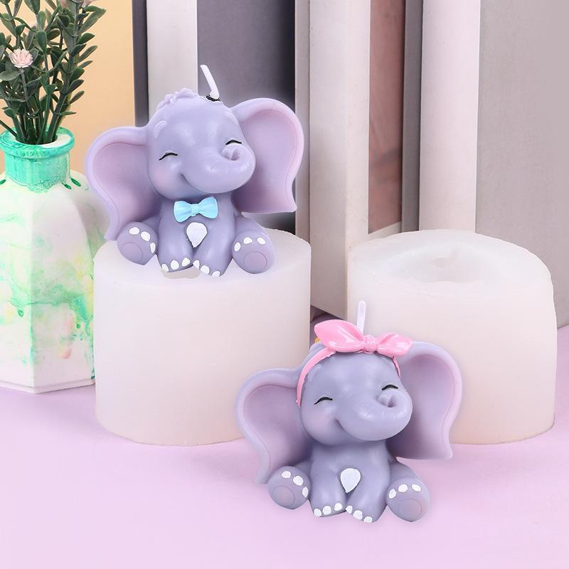 แม่พิมพ์เทียนซิลิโคนรูปช้าง 3  - Soap Making Utensils บทวิจารณ์และราคา