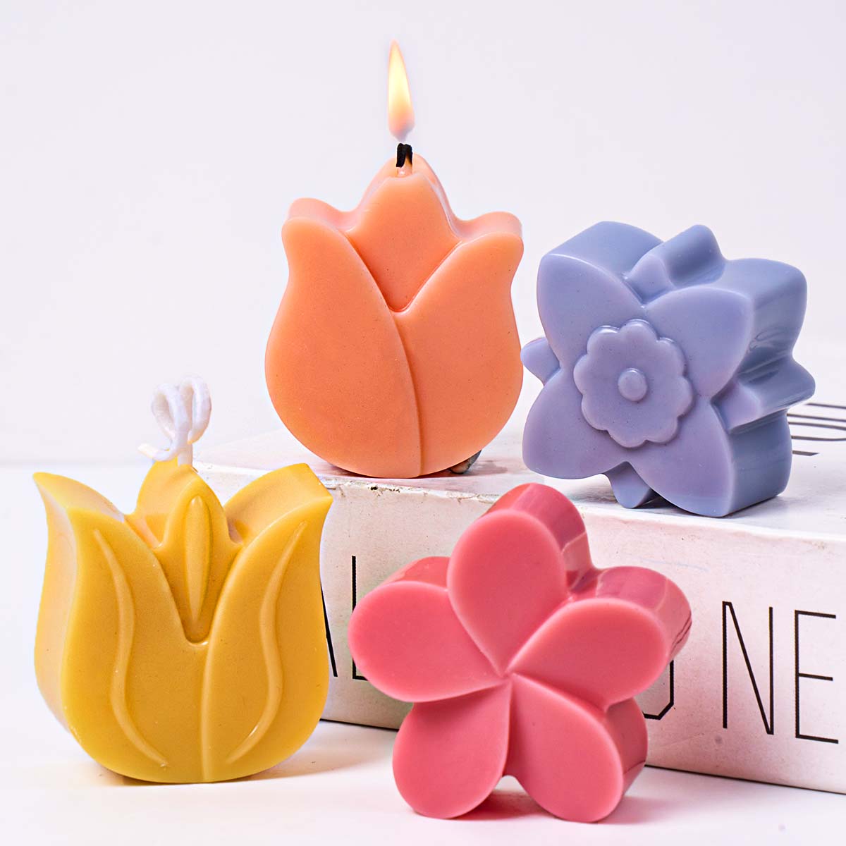แม่พิมพ์เทียนซิลิโคนรูปดอกไม้  - Soap Making In Home บทวิจารณ์และราคา