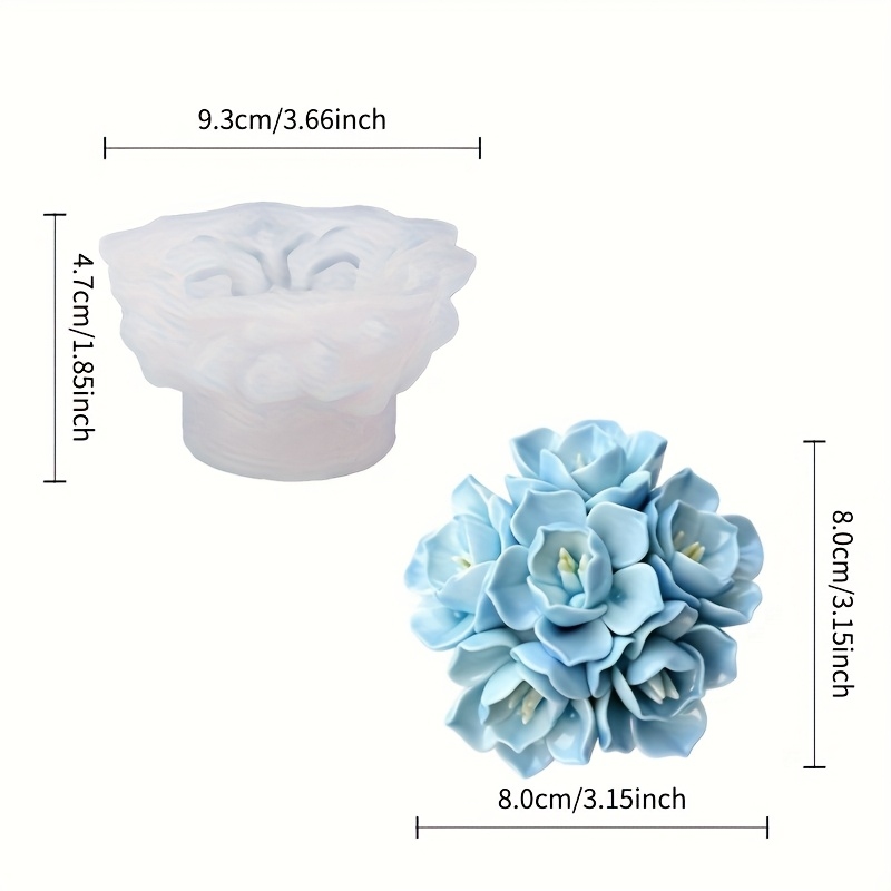แม่พิมพ์ซิลิโคนเทียนดอกไฮเดรนเ - Soap Making Name บทวิจารณ์และราคา