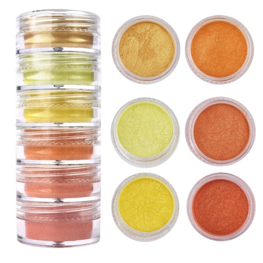 6 สี/ชุด ผงไมก้ากลิตเตอร์ สำหร - Soap Making Art บทวิจารณ์และราคา