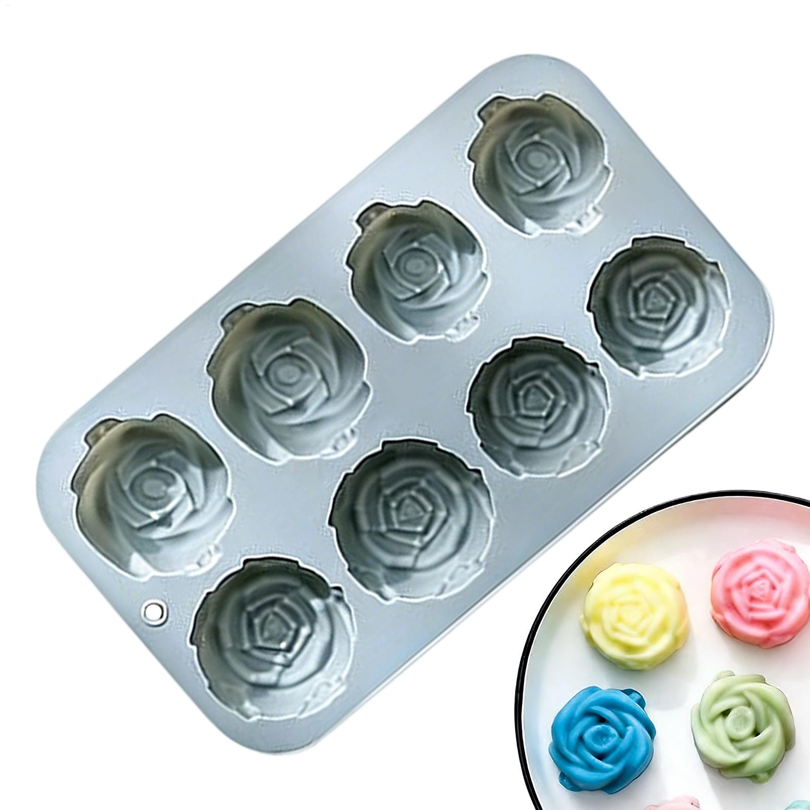 แม่พิมพ์ซิลิโคนรูปดอกกุหลาบ 8  - Soap Making In Home บทวิจารณ์และราคา