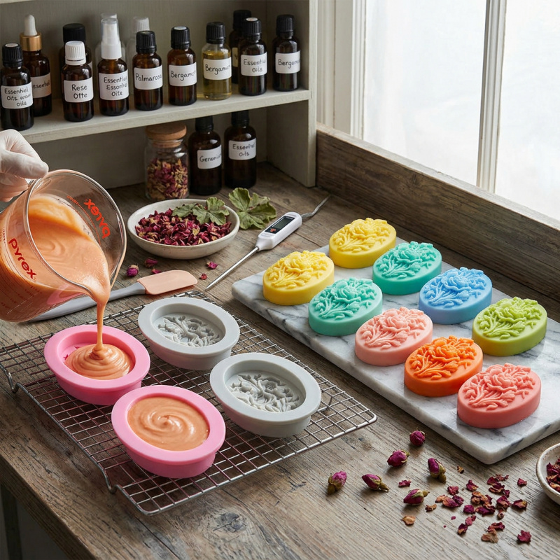 แม่พิมพ์ซิลิโคน 4 ชิ้นรูปทรงดอ - Soap Making Name บทวิจารณ์และราคา